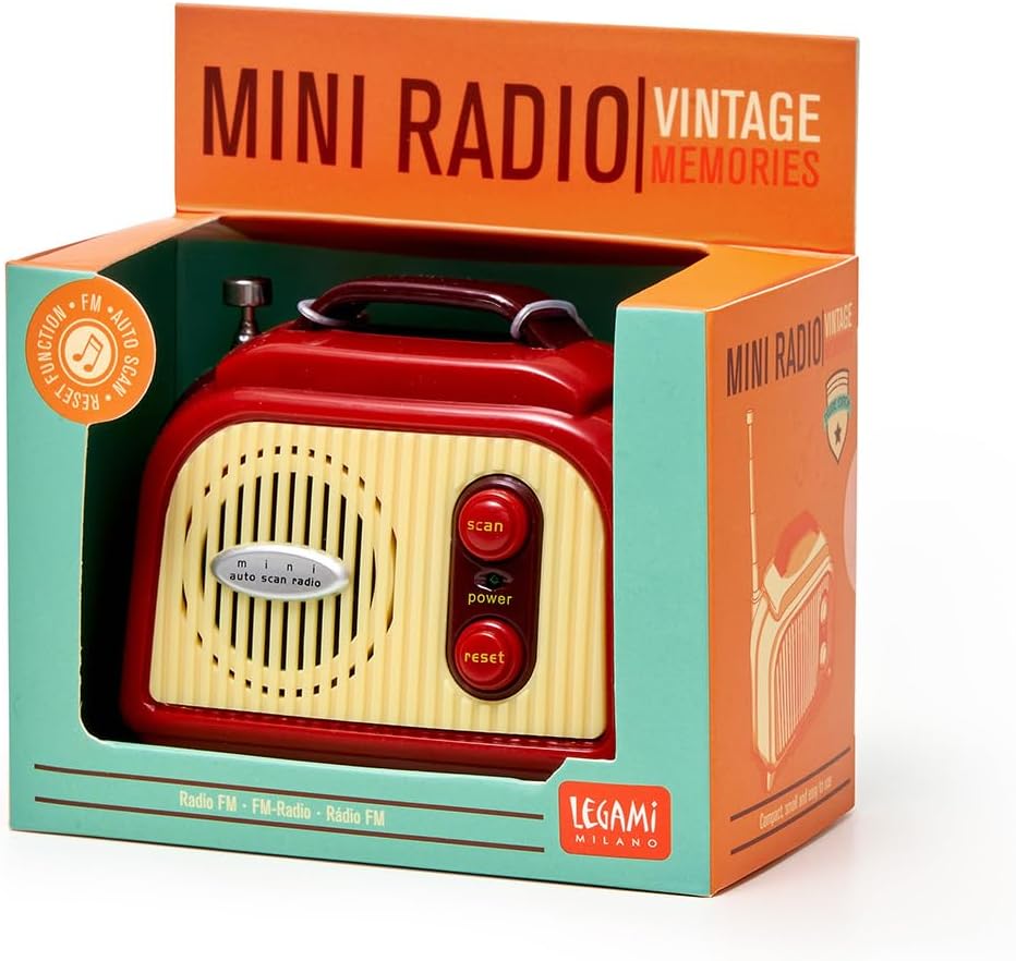 LEGAMI Mini Radio – Tragbares FM-Radio im Retro-Design