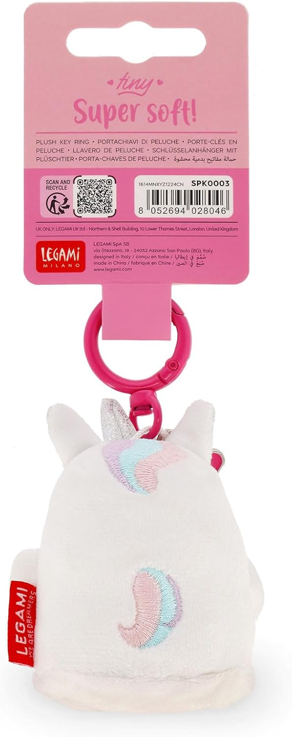 Legami Plüsch-Schlüsselanhänger Super Soft! Unicorn
