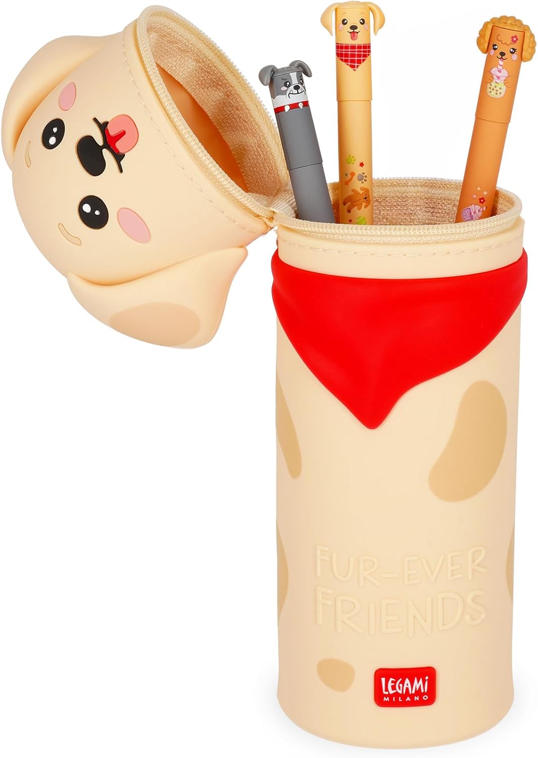 LEGAMI Kawaii Golden 2-in-1 Federmäppchen & Stiftehalter