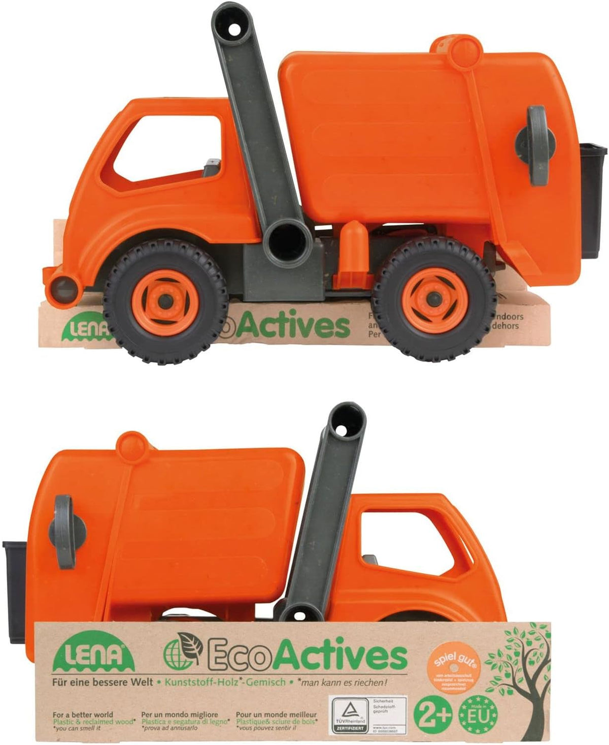 LENA Eco Actives Müllwagen 30cm mit Mülltonne ab 2 Jahre