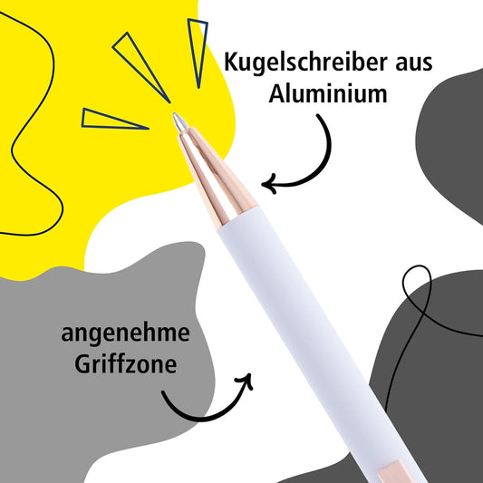 ONLINE Kugelschreiber Soft Metal White Rose | Aluminium