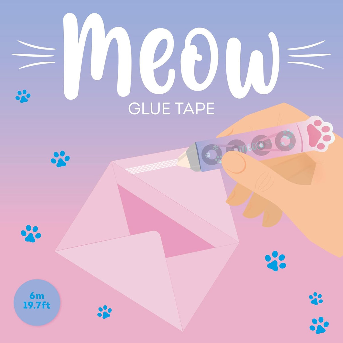 LEGAMI Meow Tape Glue – Klebeband Katze, 1 Stk. zufällig