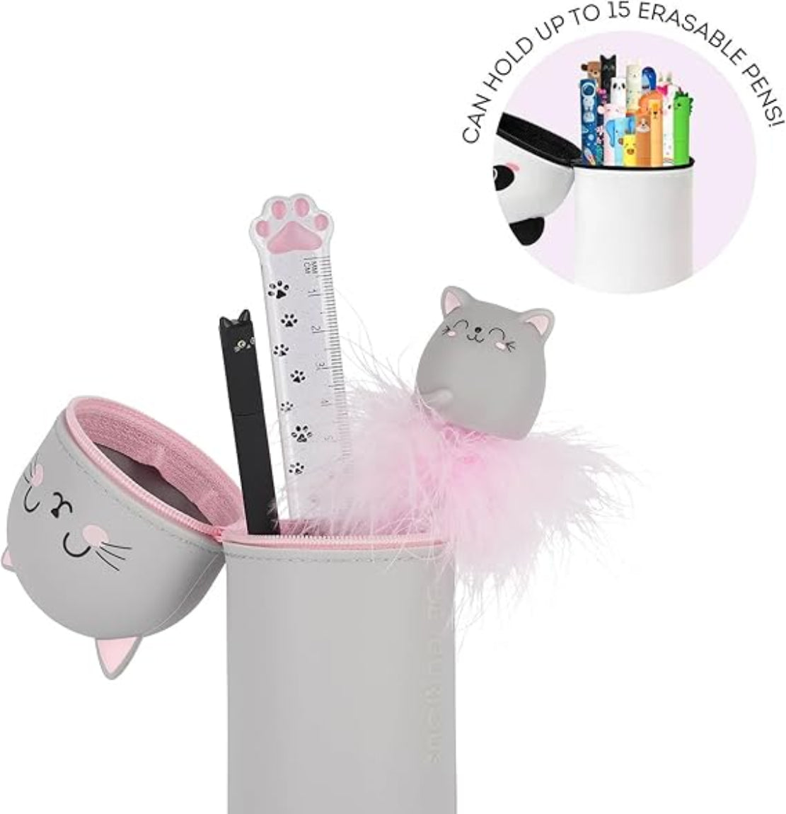 LEGAMI Kawaii 2-in-1 Federmappe & Stifthalter – Kitty