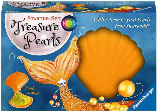 Ravensburger Treasure Pearls - Neon Orange Bastelset für kreative Schmuckdesigns