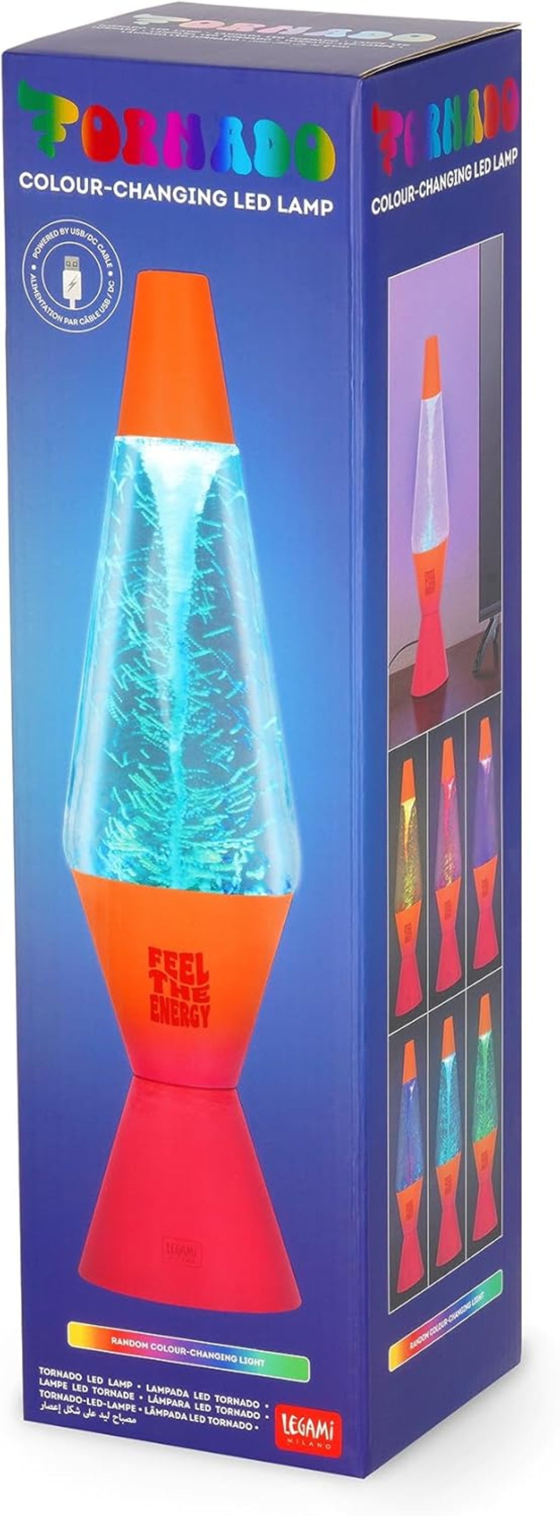 Legami Tornado Lamp LED – Pink Gradient, USB-C