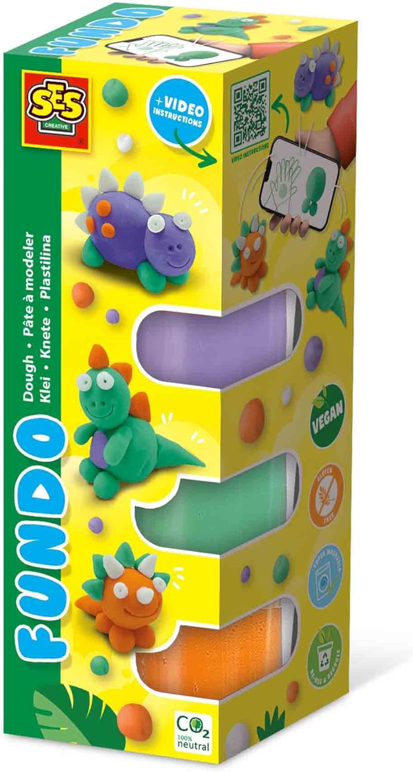 SES Creative FunDo Knete Dinos - Kreativset für Kinder ab 3 Jahren