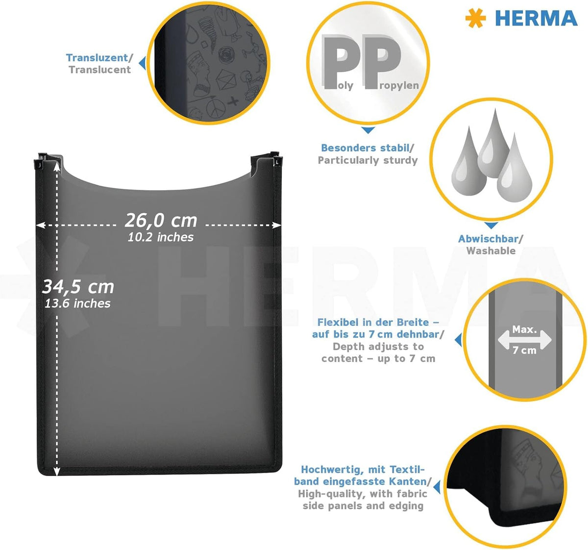 HERMA Flexible Heftbox transparent