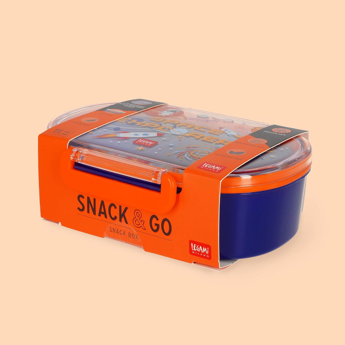 LEGAMI Snack & Go Lunchbox Space 500 ml mit Trenner