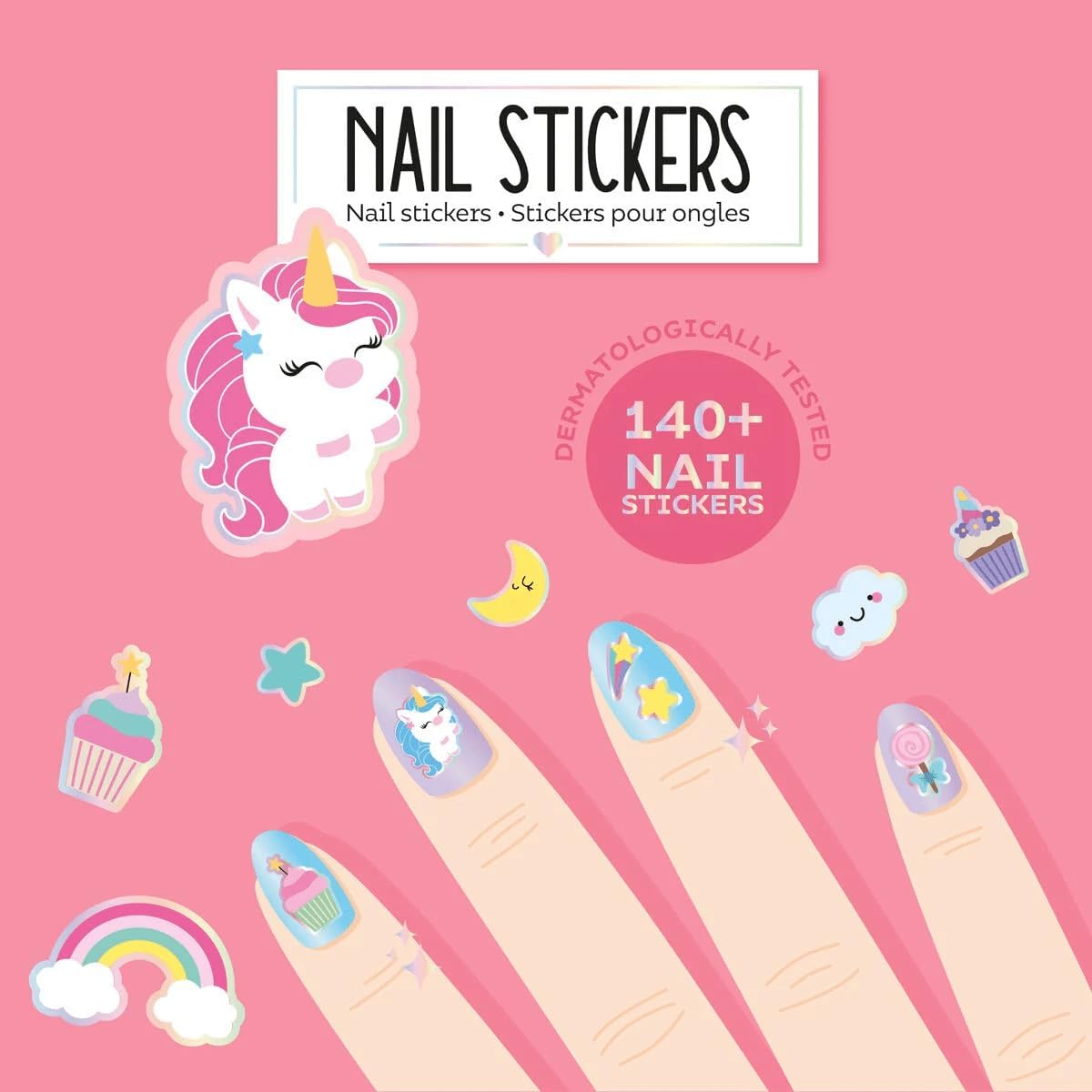 LEGAMI Nagelsticker Unicorn – 140+ Sticker mit Einhornmotiven