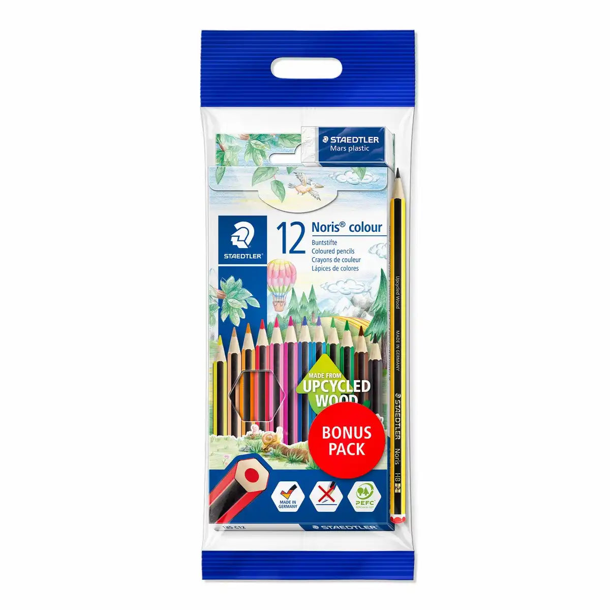 STAEDTLER Noris Buntstifte colour sechskant Bonuspack - 12 Stück