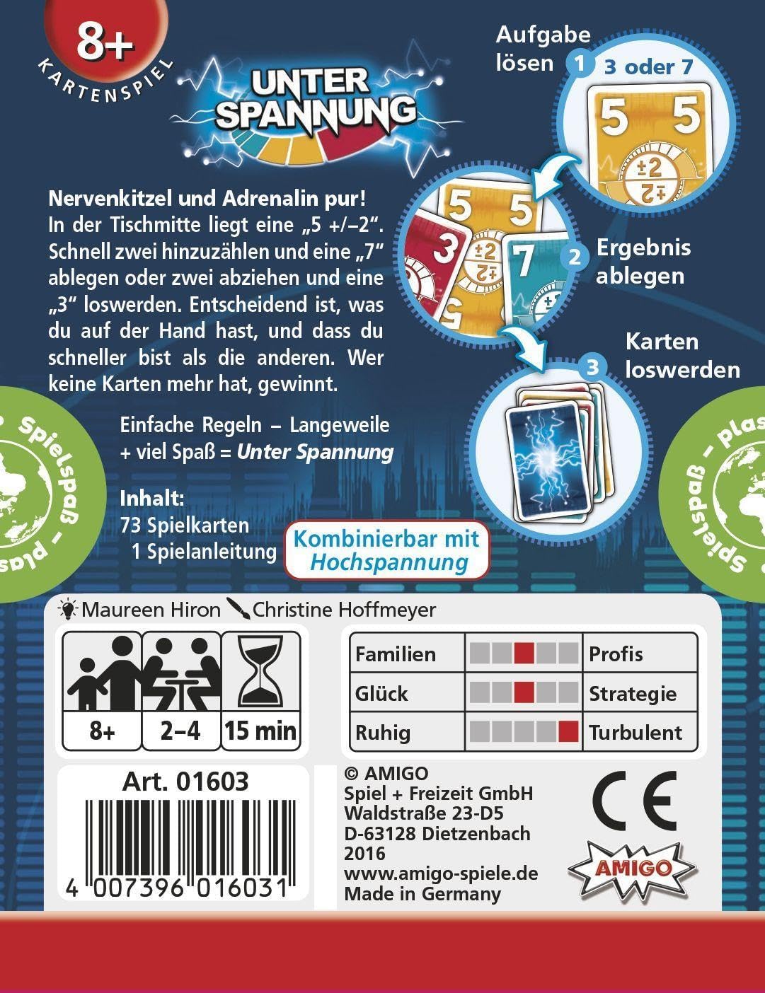 AMIGO Unter Spannung – Kartenspiel Reaktion & Kopfrechnen