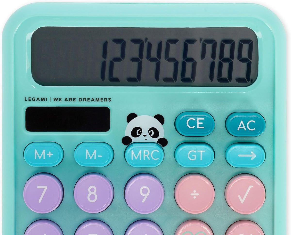 LEGAMI Calcoolator Tischrechner Panda – Solar & Batterie