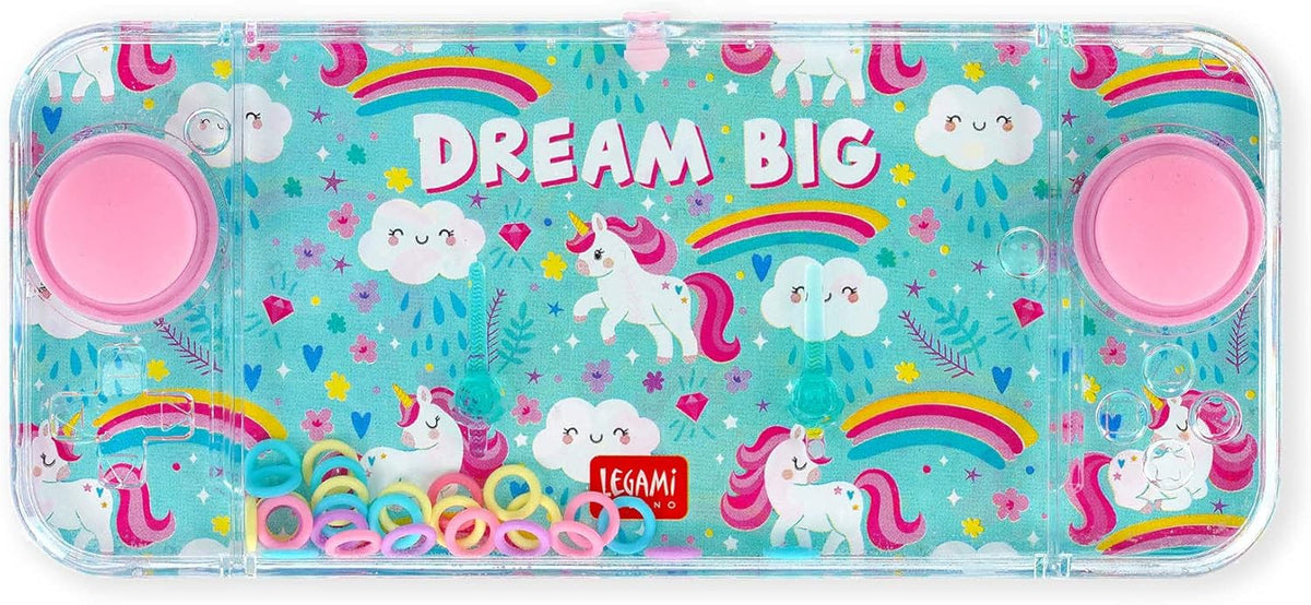 Legami Mini Wasserspiel Unicorn, 15,2x7 cm, ohne Batterie