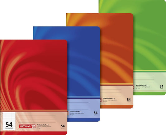 BRUNNEN Vokabelheft A5, 32 Blatt, Lin 54, Farbe zufällig