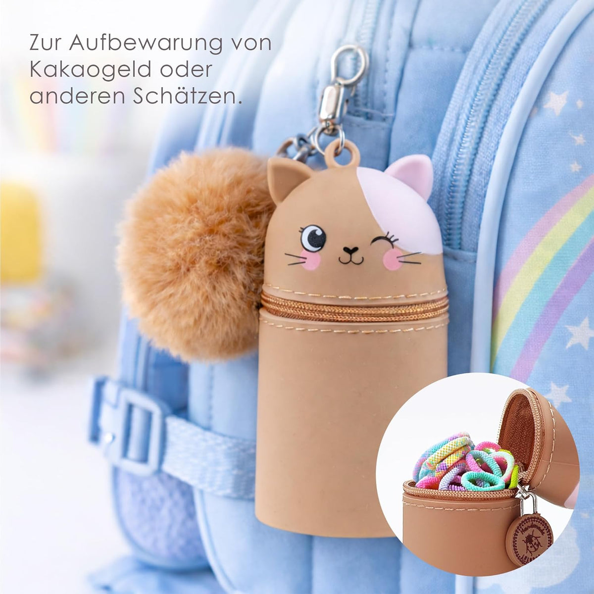 Lulubug Schlüsselanhänger Kinder Miezy mit Puschel