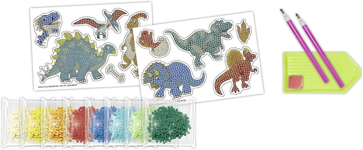Diamond Painting Sticker Dinos - Kreatives Bastelset für Kinder