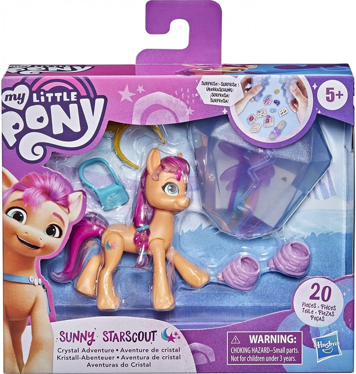 My Little Pony Kristall-Abenteuer Sunny Starscout Figur 7,5cm mit Überraschungsaccessoires