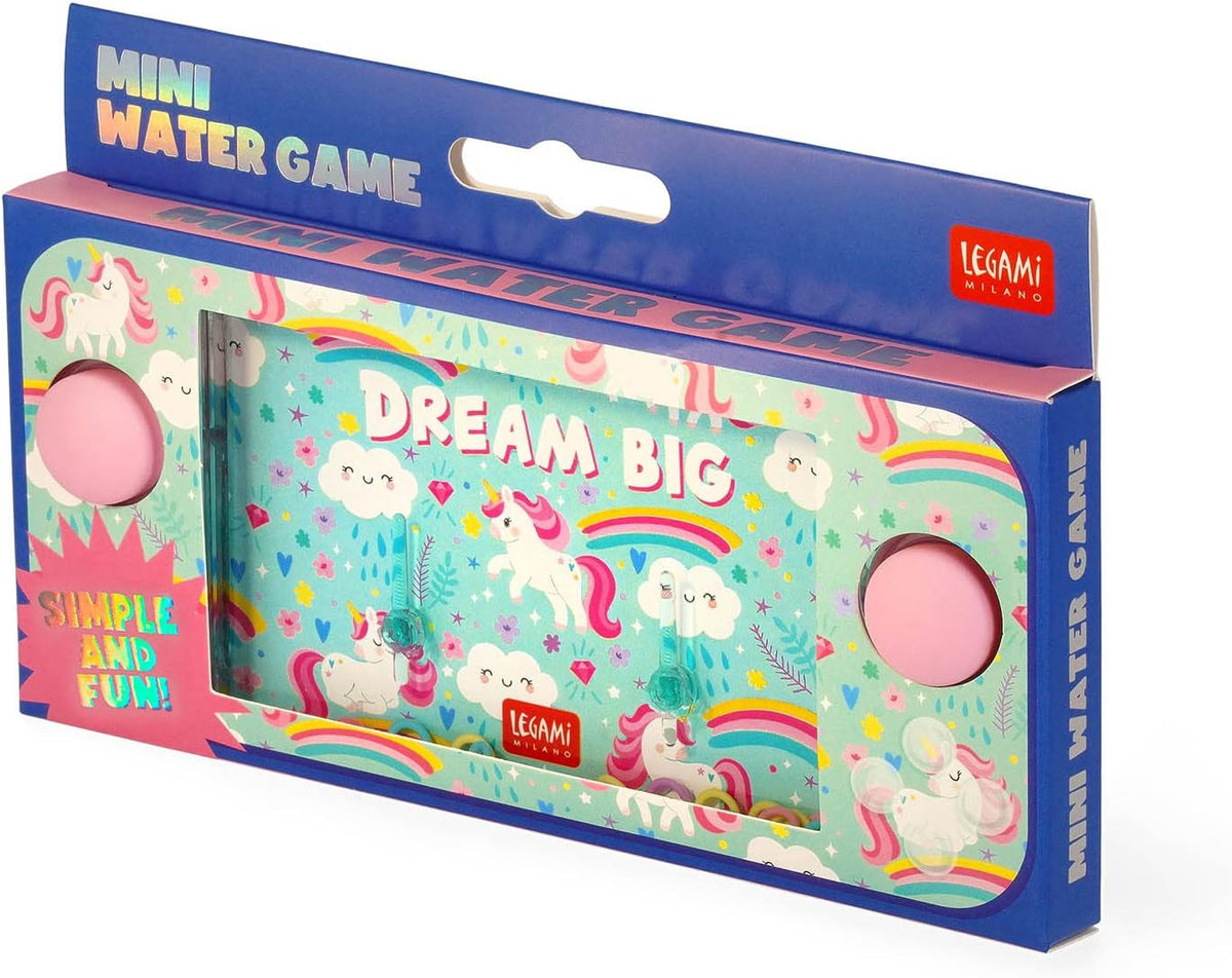 Legami Mini Wasserspiel Unicorn, 15,2x7 cm, ohne Batterie