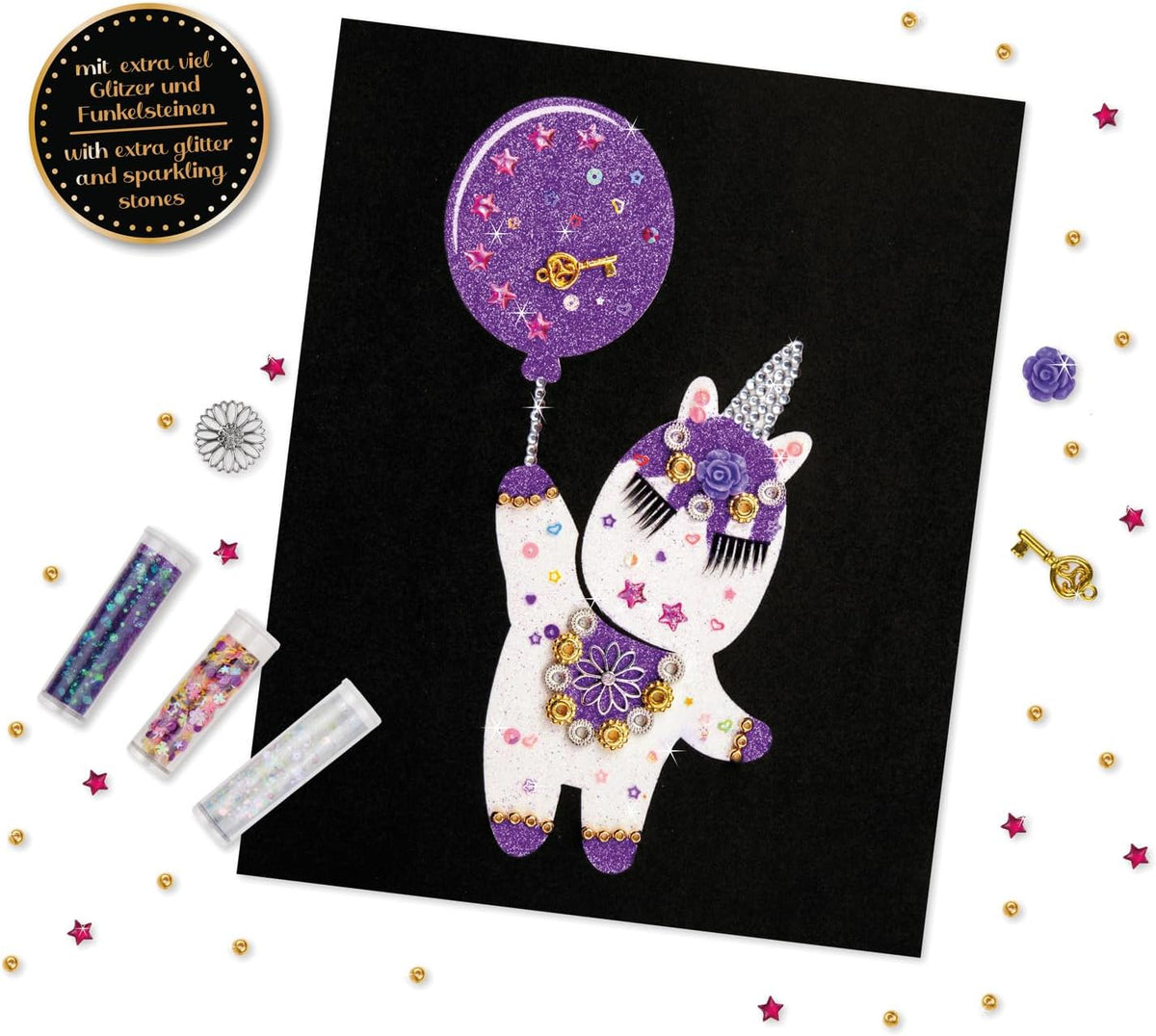 LENA Sparkle Art Unicorn Glitzerset