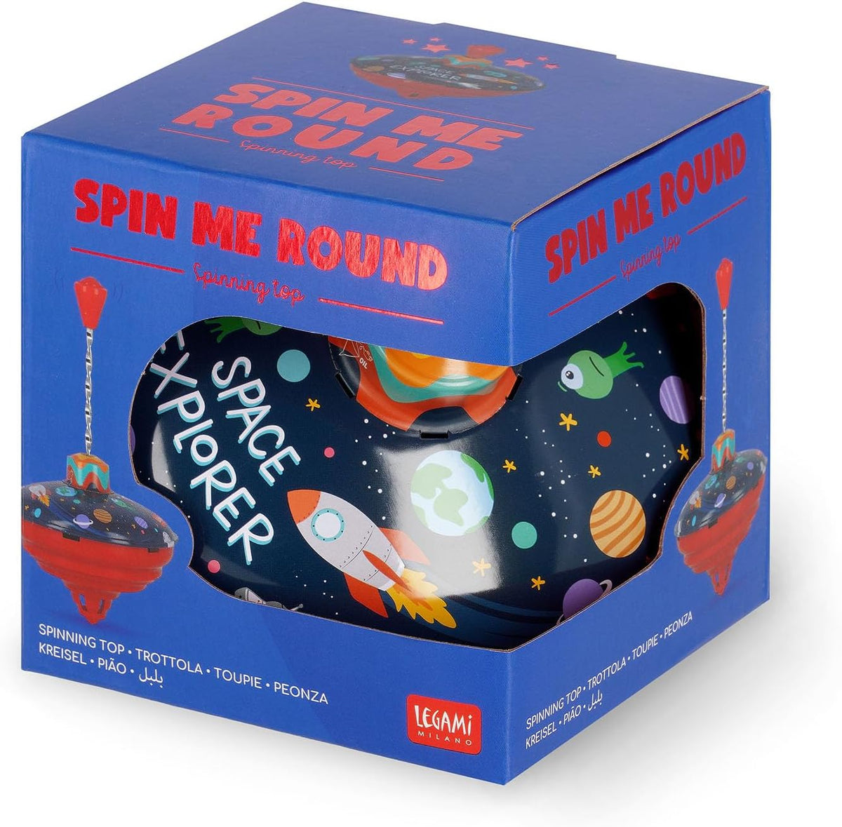Legami Spin Me Round Metallkreisel Space, Ø13 cm