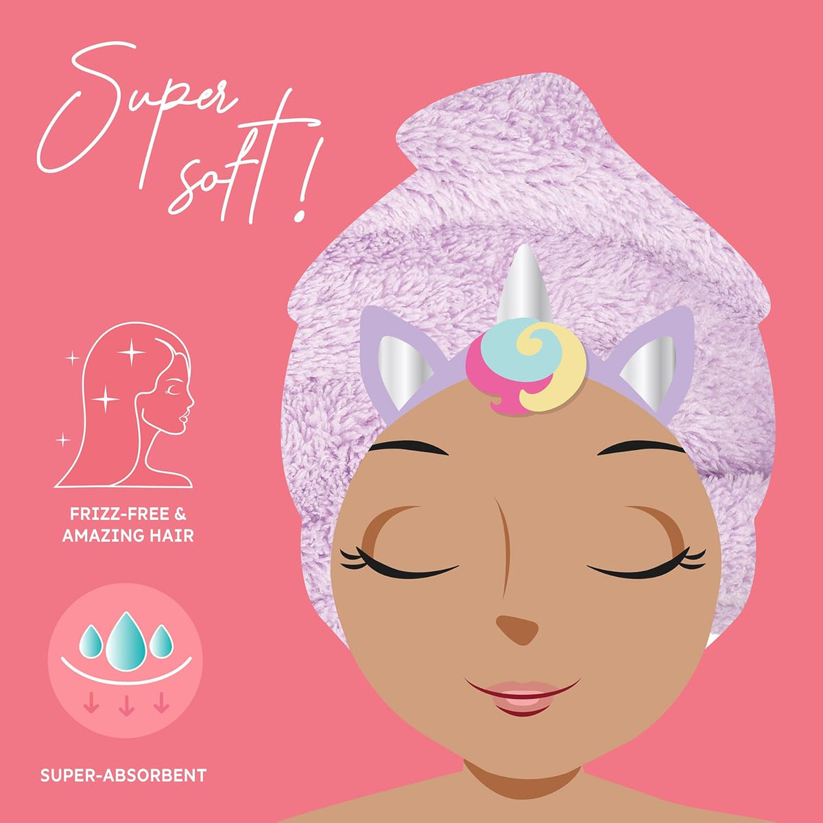 LEGAMI Haarturban Unicorn – Mikrofaser, schnelltrocknend