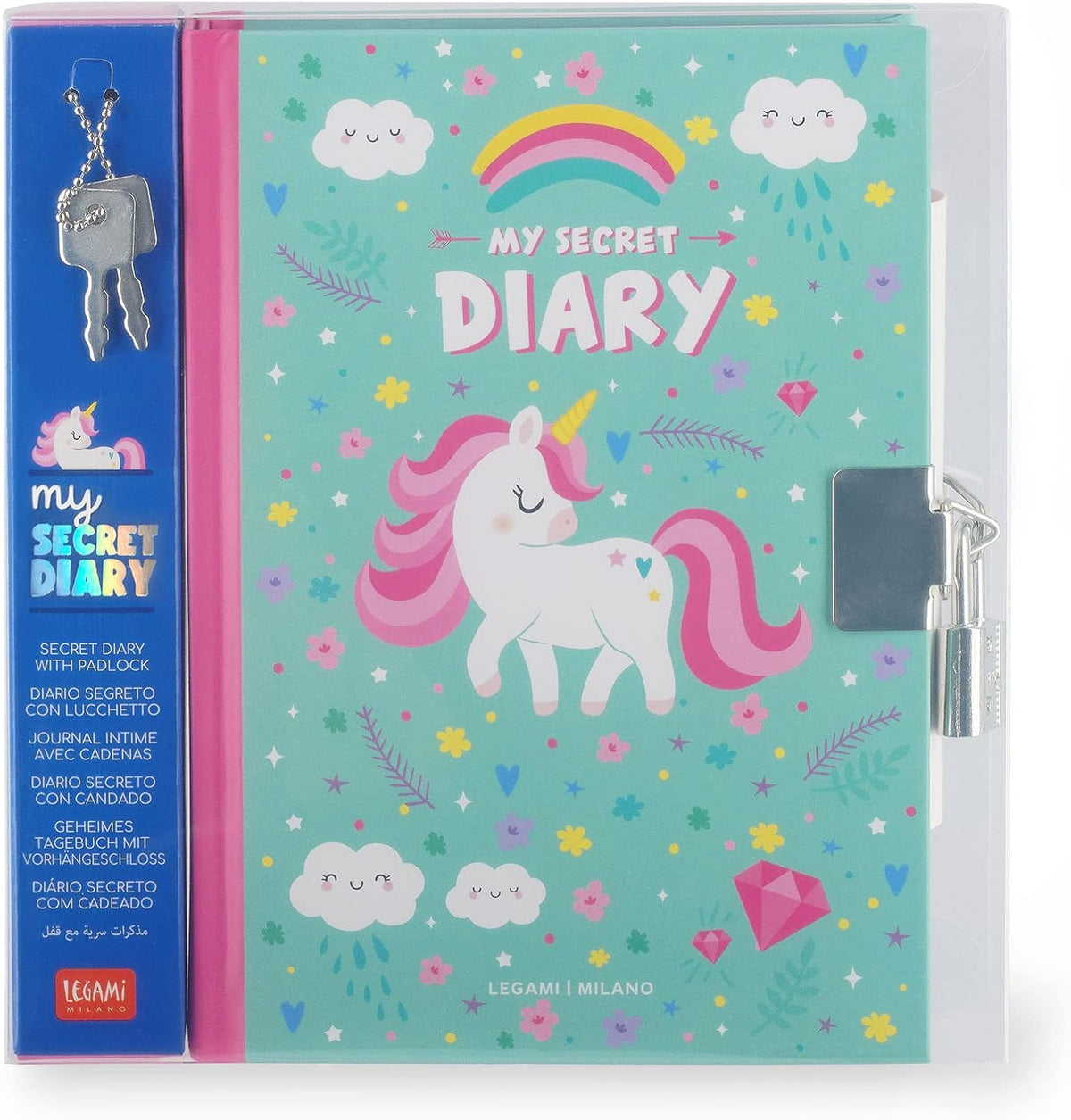 Legami Tagebuch mit Schloss Unicorn 328 Seiten 11×15,5 cm