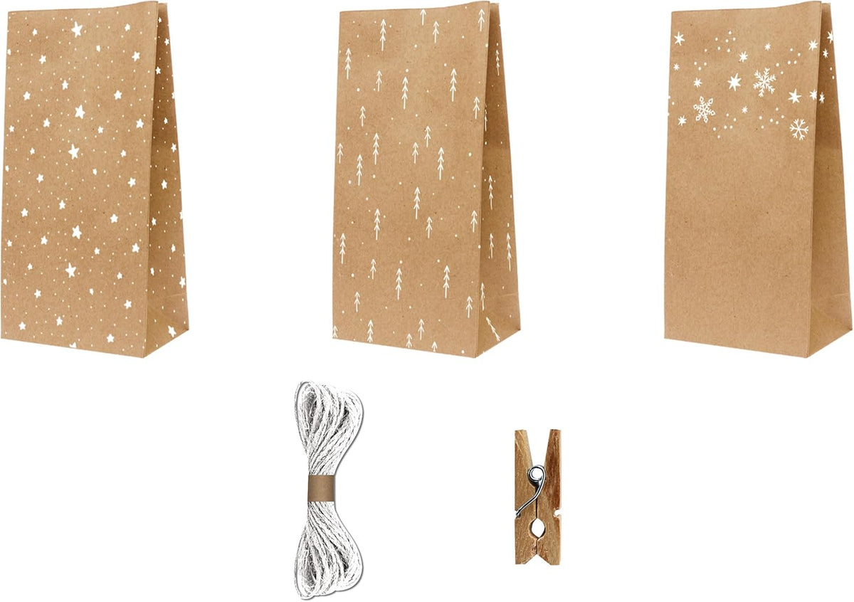Adventskalender Winter Friends - 24 Tüten zum Befüllen FSC®