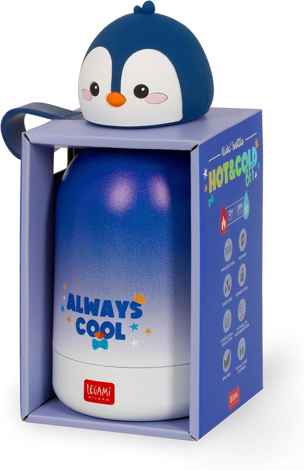LEGAMI Kinderthermosflasche Penguin 310 ml – Edelstahl