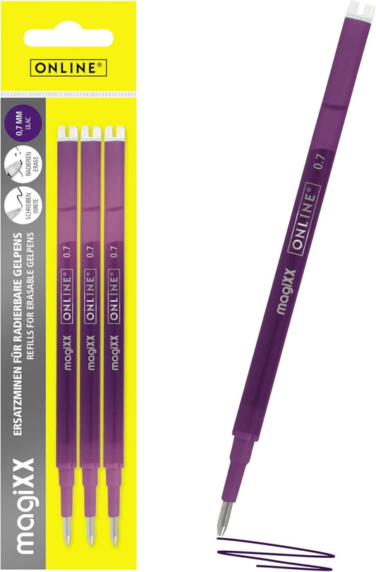 Gelmine radierbar 0,7mm lila 3 St. - ONLINE PEN