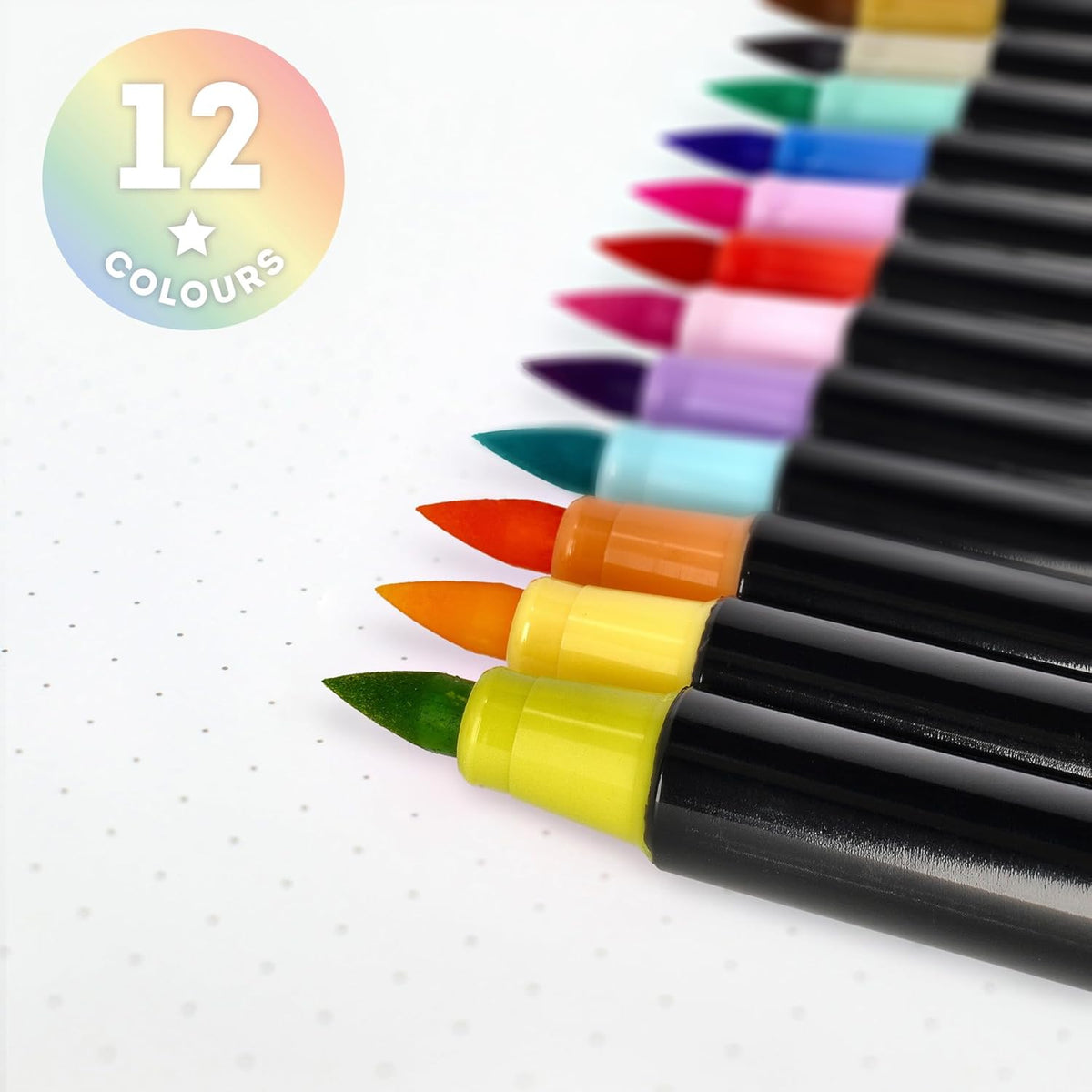 Legami Brush Markers 12er Set Pinselstife – Pastel Colours