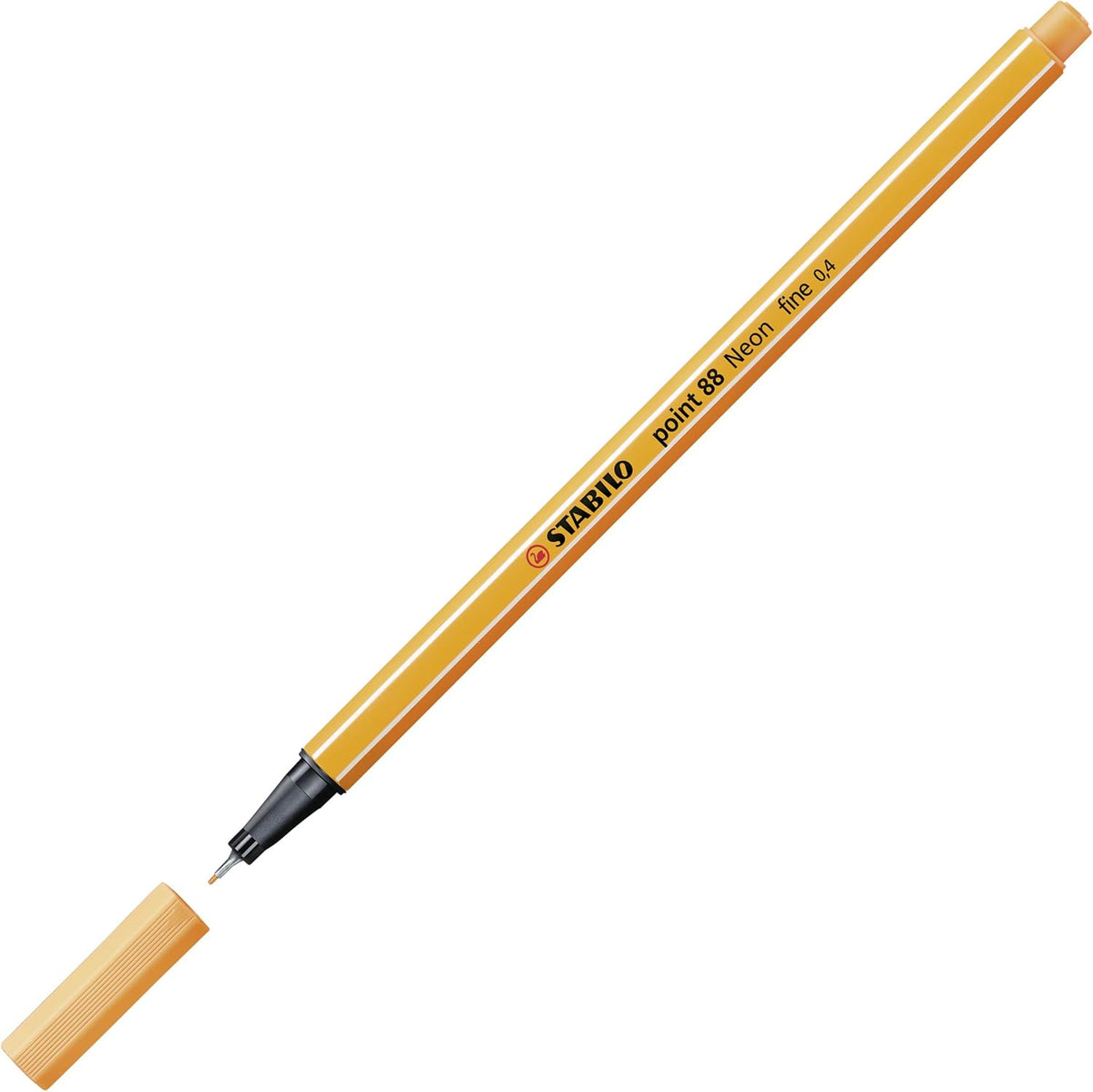 STABILO point 88 Fineliner - Neonorange - Präzise Linienführung für Profis