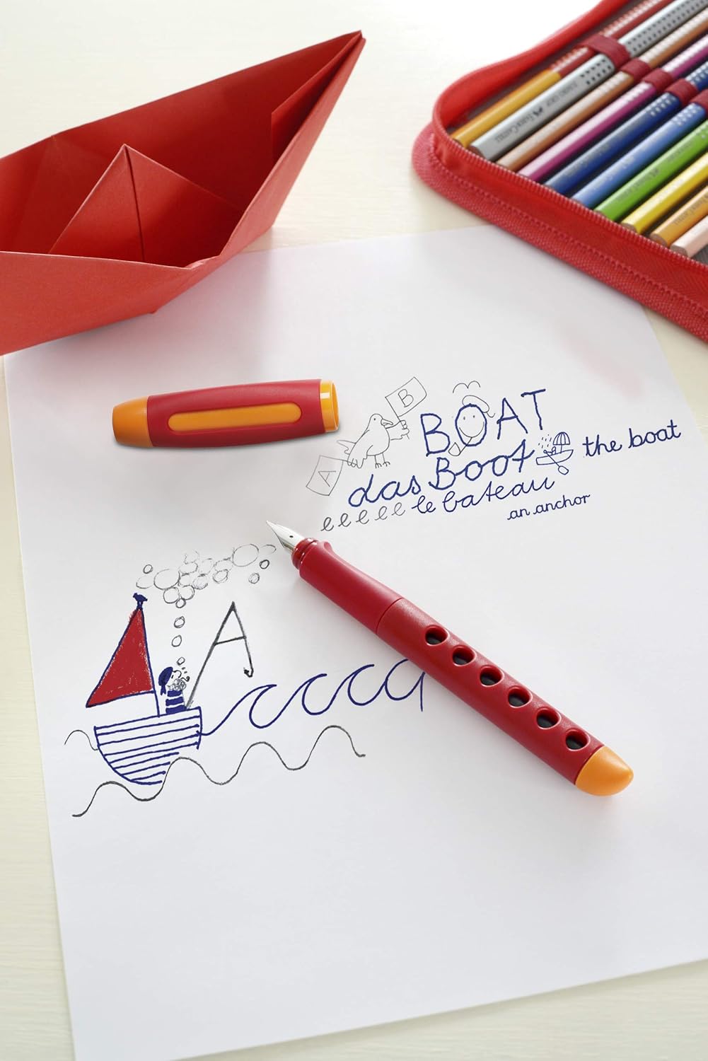 Faber-Castell Scribolino Füller rot Linkshänder