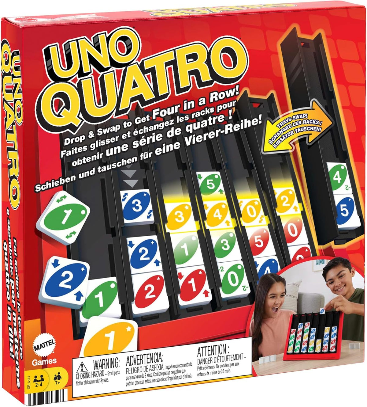 Mattel UNO Quatro Gesellschaftsspiel ab 7 Jahre HPF82