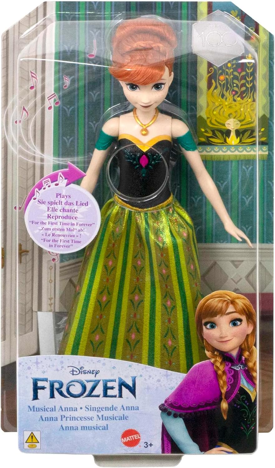 Mattel Disney Frozen Anna-Musikpuppe mit Musik - ab 3 Jahren