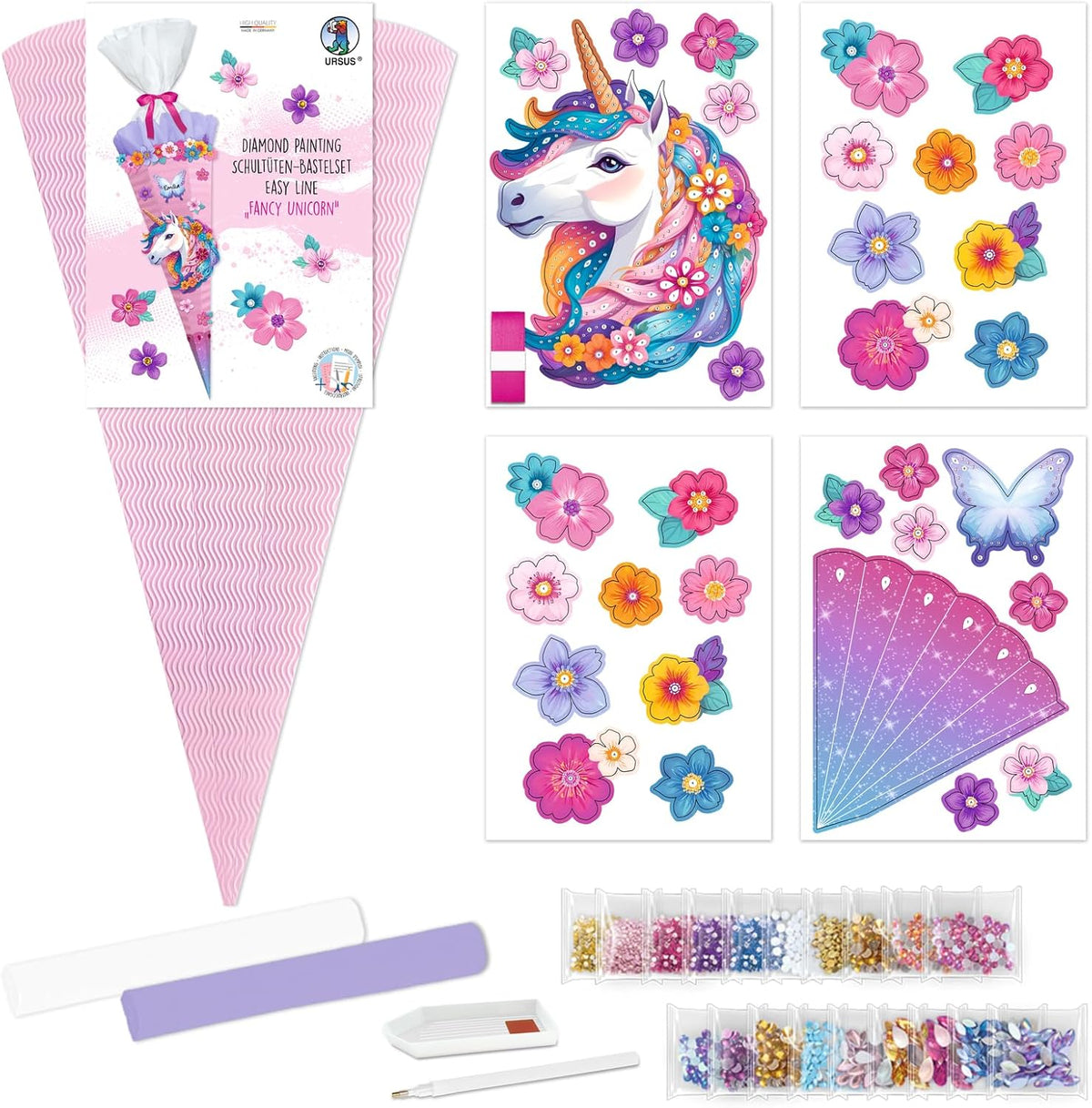 Ursus Schultüten-Bastelset Fancy Unicorn 68 cm