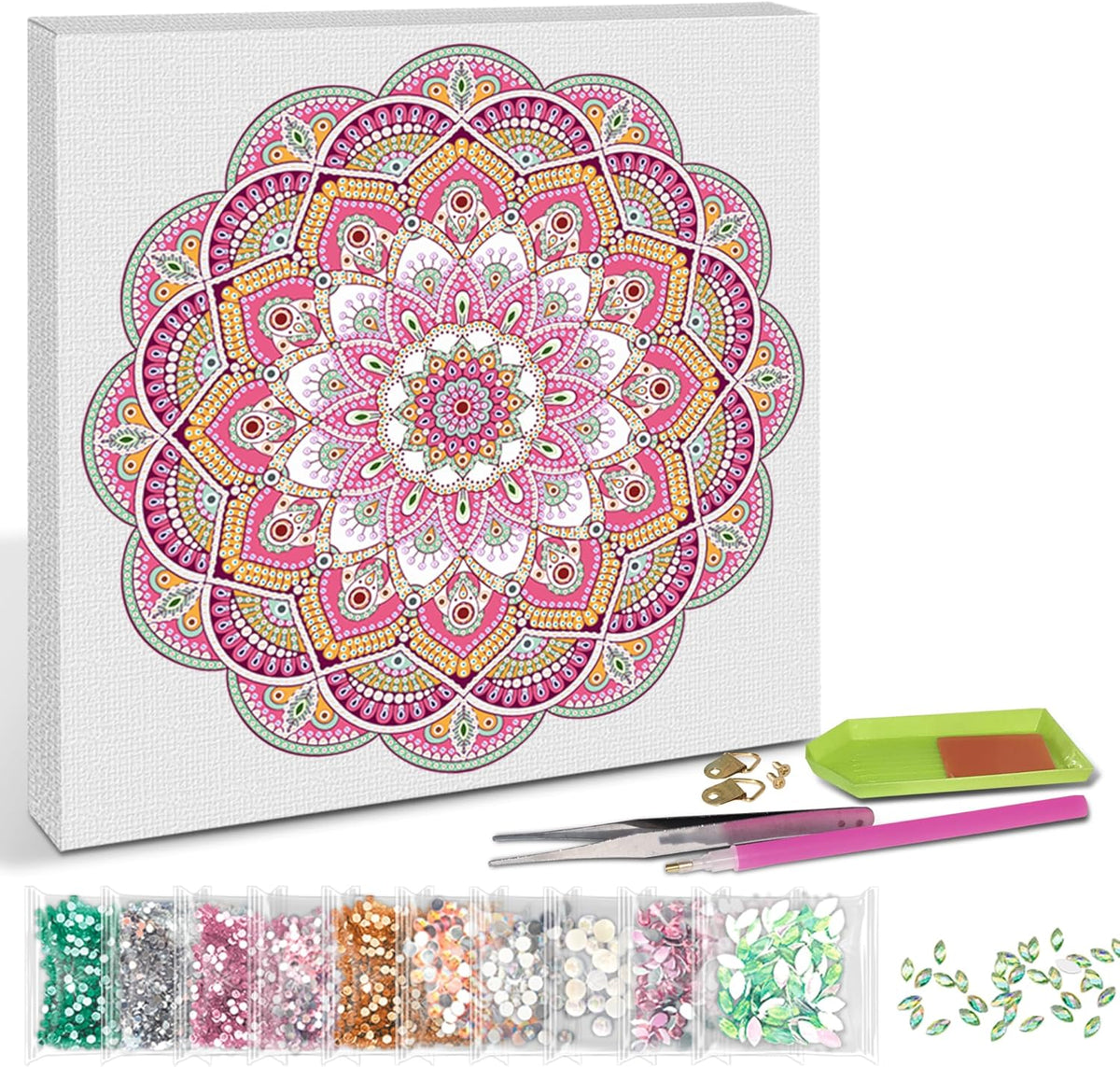 Diamond Painting Mandala Set 30x30cm - Funkelnde Wanddeko