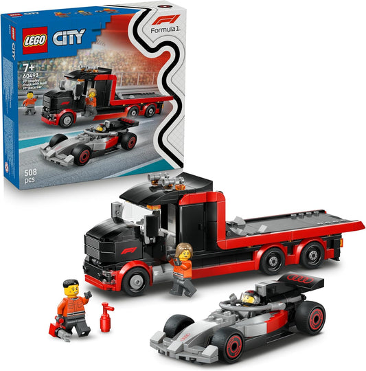 LEGO City 60493 F1 Truck mit Audi F1 Rennwagen, 508 Teile