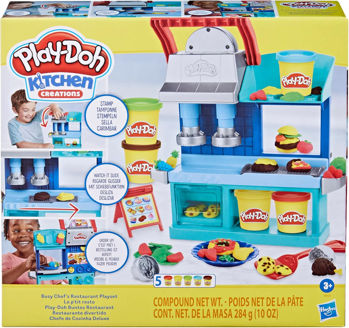 Play-Doh Kreativbox Buntes Restaurant - 30+ Werkzeuge & Knete