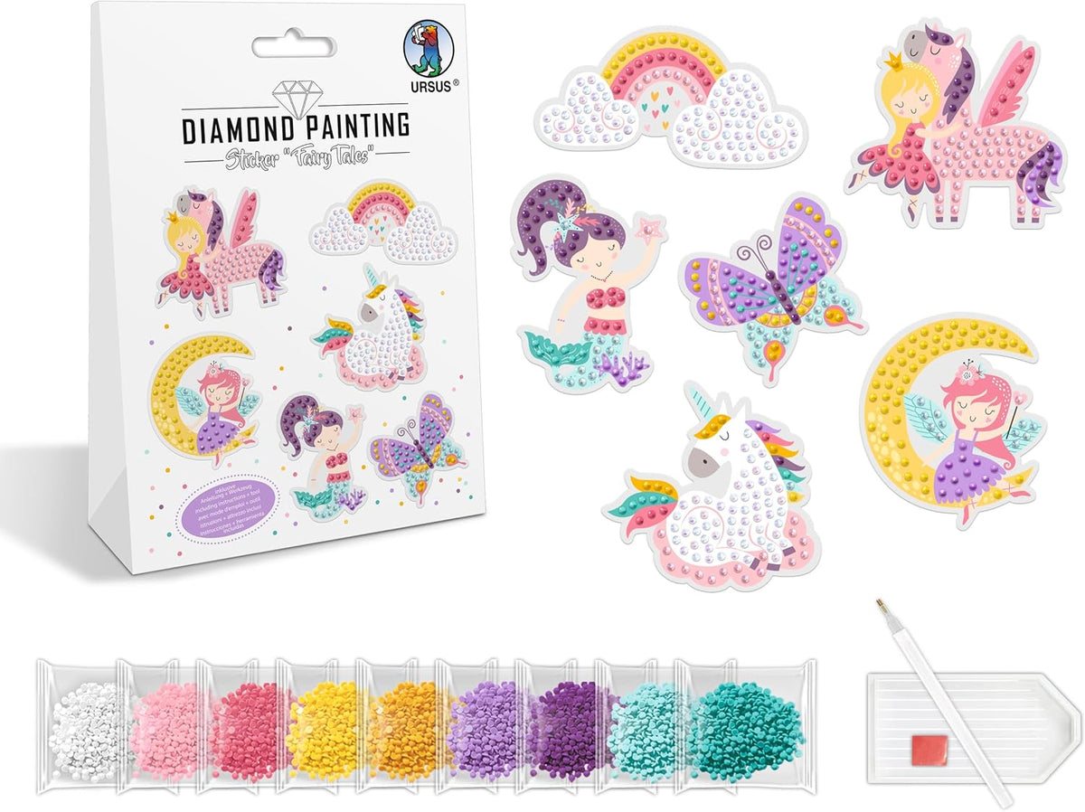 Diamond Painting Sticker Märchen - Glitzer-Bastelset für Kinder