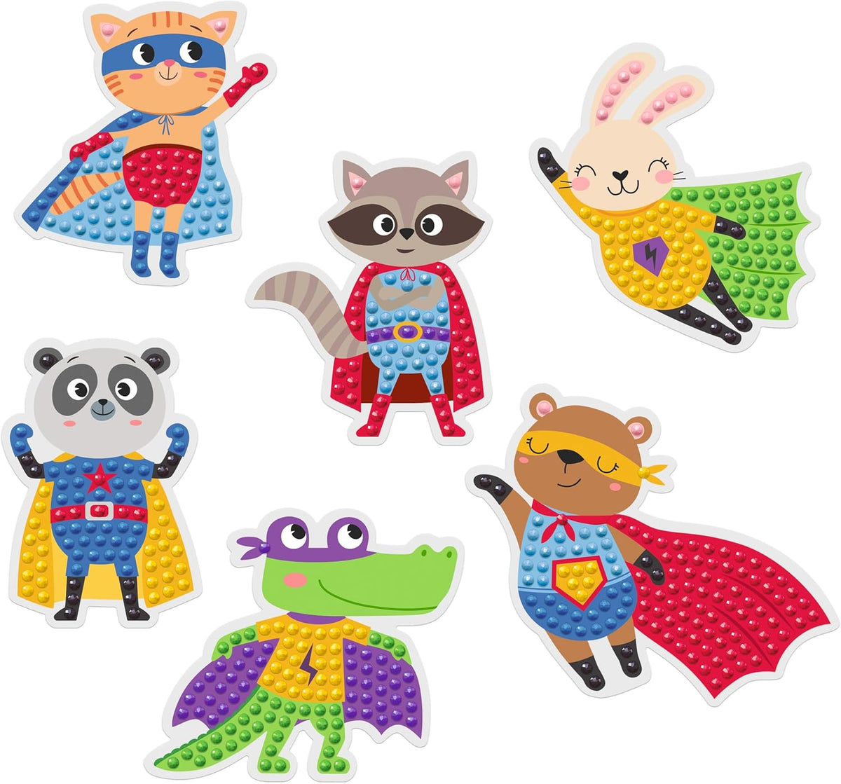 Diamond Painting Sticker Superhelden - Kreativ-Set für Kinder