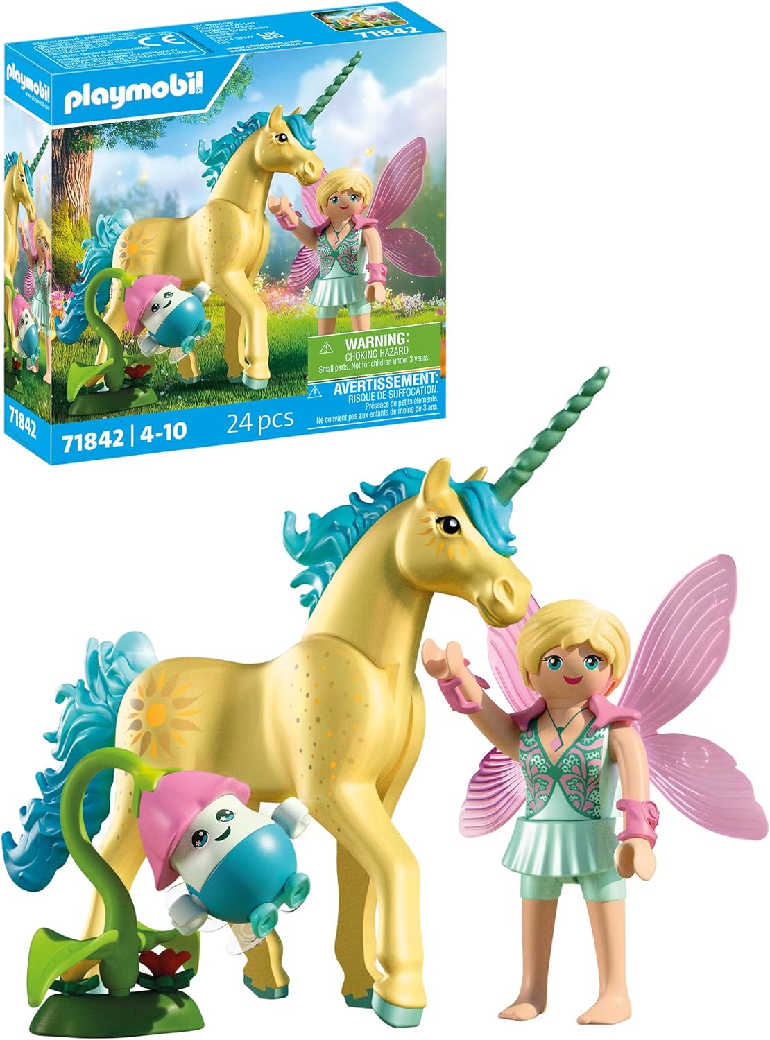 PLAYMOBIL Sonnenscheinblüte mit Feenfreundin – Einhorn