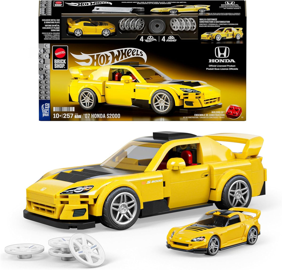 Hot Wheels Brick Shop '07 Honda S2000 Bauset 257 Teile JFR88