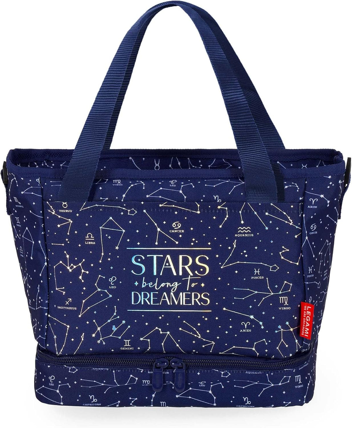 Legami Lunch Bag Stars, 10,8 L, 33x22x15 cm, RPET