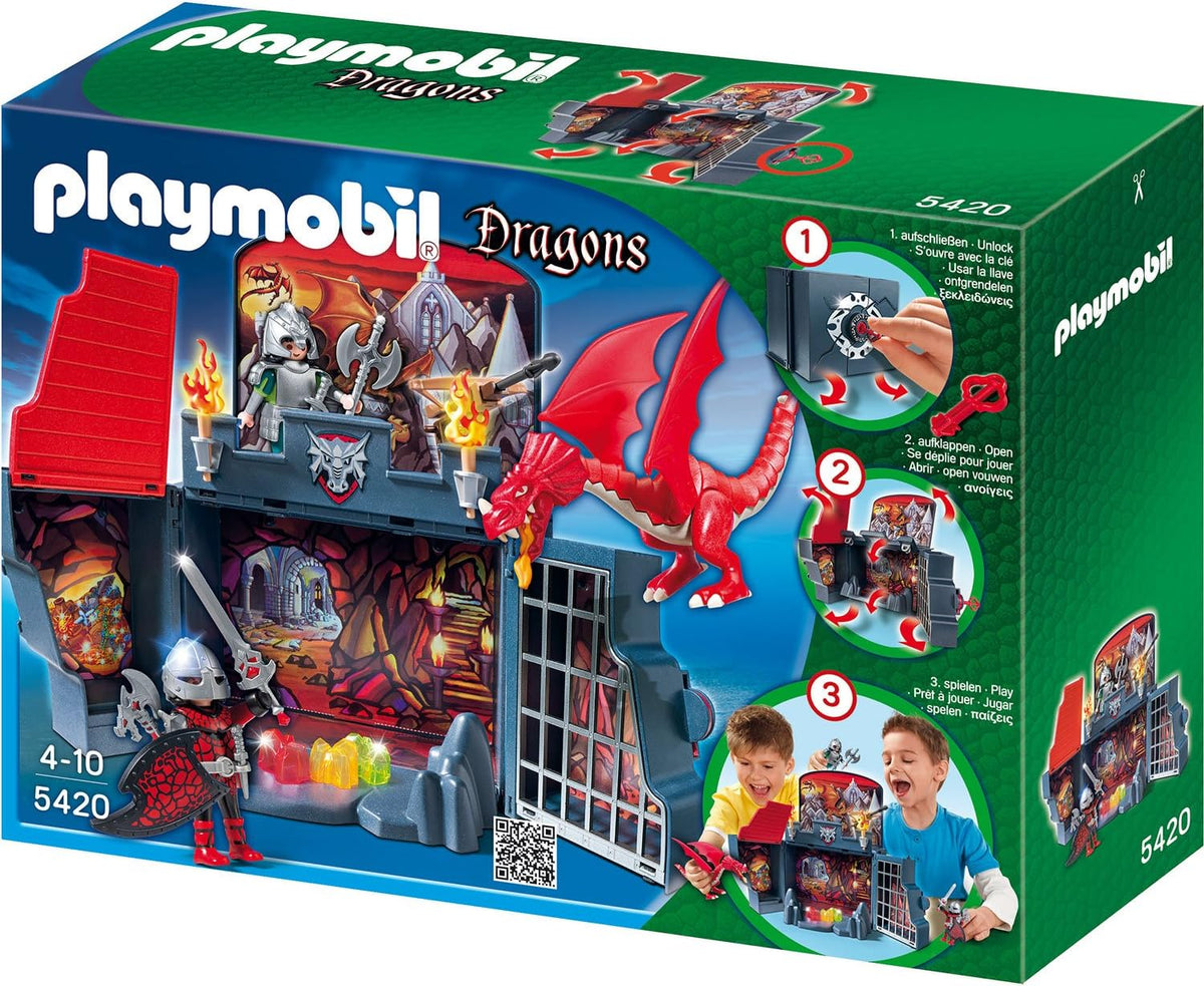 PLAYMOBIL Aufklapp-Spiel-Box Drachenverlies 5420 - Ritterburg