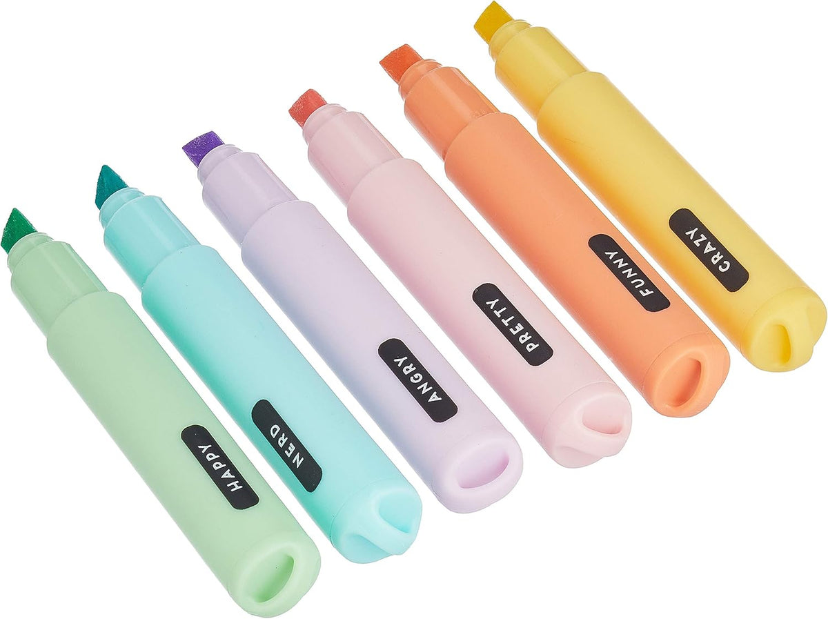Legami Teddy’s Style Mini-Textmarker 6er-Set – Pastell