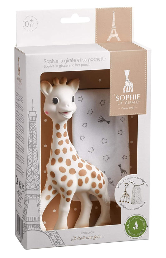 Sophie la girafe Giraffe + Stoffbeutel Geschenkset