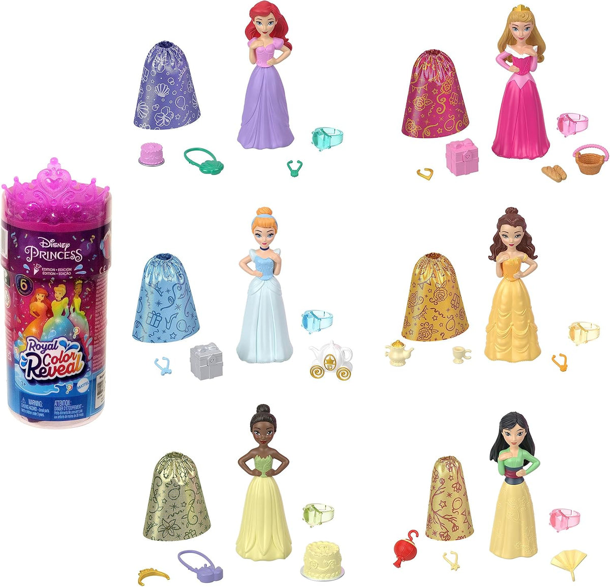 Mattel Disney Princess Royal Color Reveal Puppe