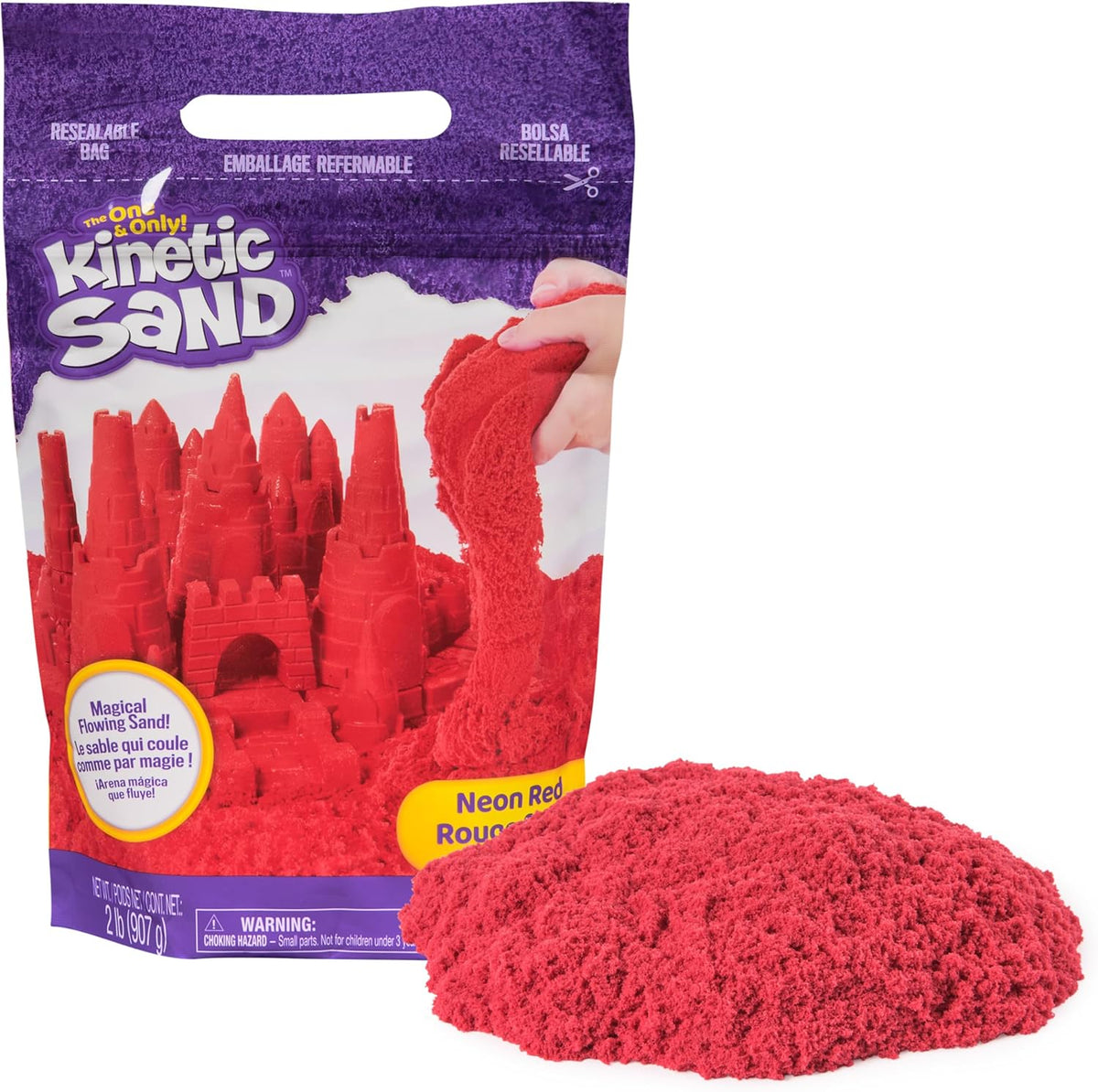 Kinetic Sand Colour Bag rot 907 g Indoor-Sandspiel ab 3 J.