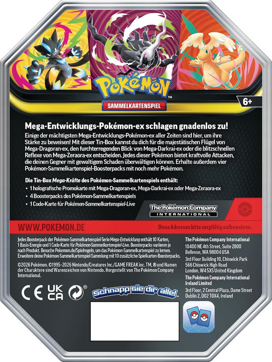 Pokémon Mega-Dragoran eX Tin Box – 4 Boosterpacks