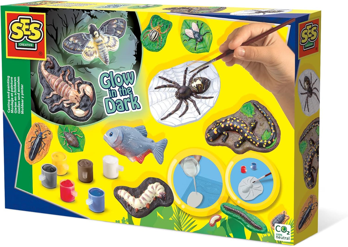 SES Creative Gruseltiere gießen Glow in the Dark - Kreativ-Set